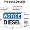 Signmission Diesel OSHA Notice Sign, Vinyl Decal, 7in W x 5in L, 2PK OS-2PACK-NS-D-57-L-11015 - alternate 2